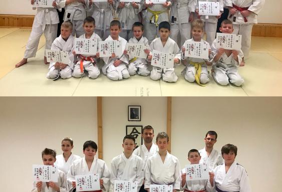 Sikeres gyermek kyu vizsgázók